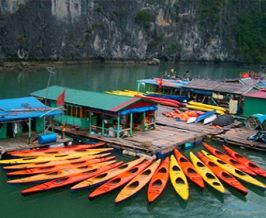 Kayaking in Halong Bay