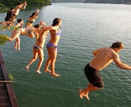 Swimming in Halong Bay