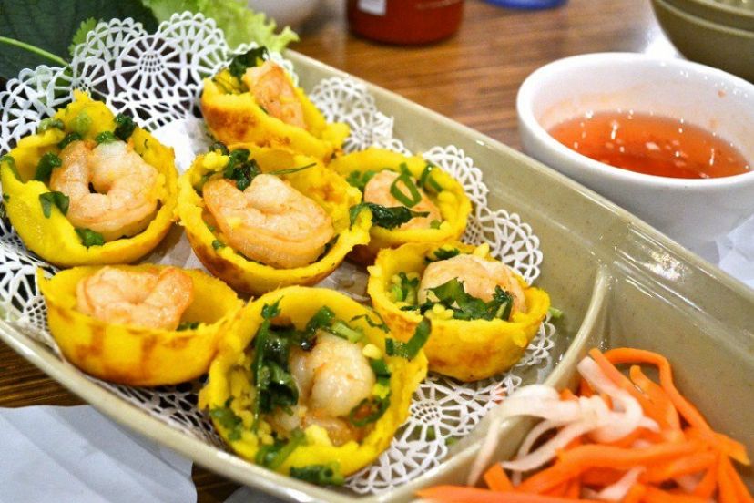 Eating Banh Khot in Vietnam
